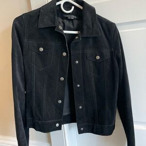 Theory Black Suede Jacket